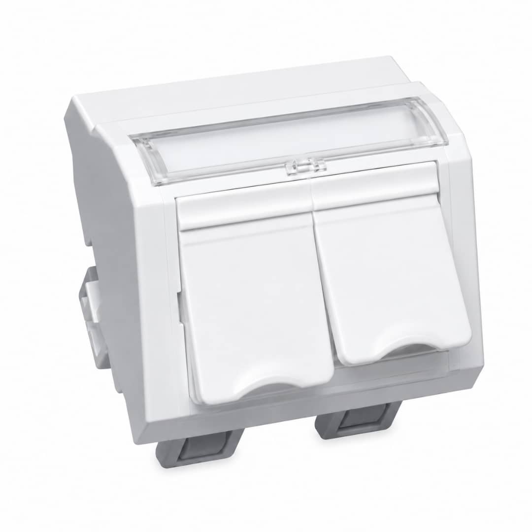 Plastron Double RJ45